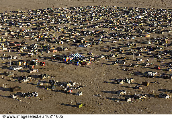 Africa  Swakopmund  Outskirts  Aerial view of a shantytown