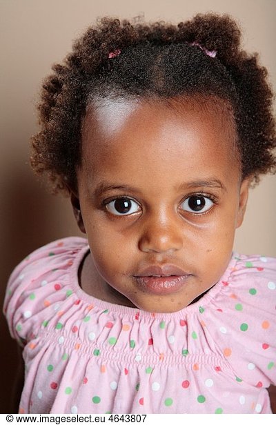 African American  girl  child  face  eyes