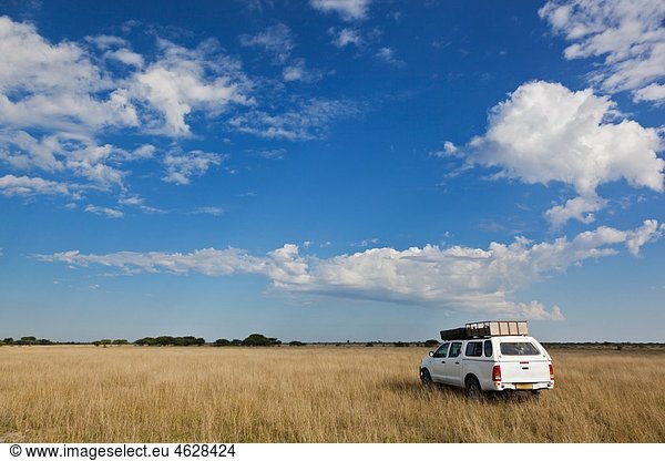 Afrika Botswana Landfahrzeug durch das Zentral Kalahari Wildreservat