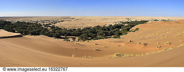 Afrika  Namibia  Sanddünen der Namib-Wüste entlang des Kuiseb-Flusses bei Gobabeb  Namib Naukluft Park