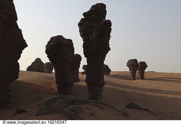 Afrika  Tschad  Blick auf eine Felsformation im Ennedi-Gebirge