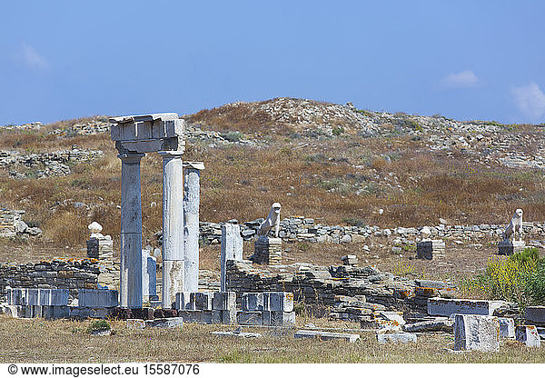 Agora der Italiener  Insel Delos  UNESCO-Weltkulturerbe  Kykladengruppe  Griechische Inseln  Griechenland