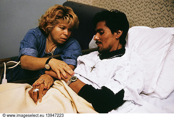 AIDS Patient in Hospice  Los Angeles  1990s