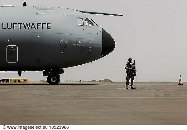 Air Force Airbus A400M pictured in Gao  12.04.2022.  Gao  Mali  Africa