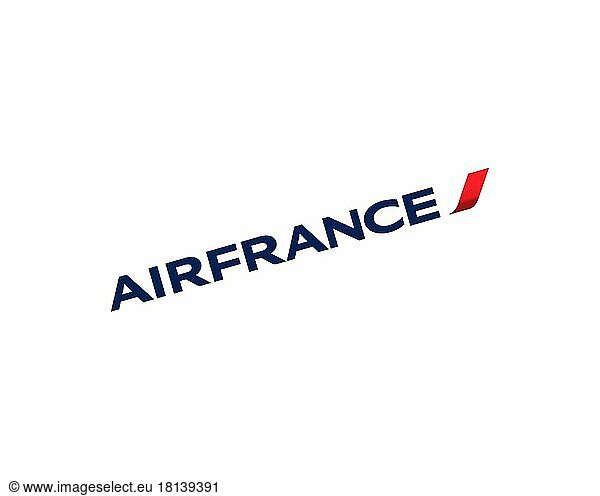 Air France  gedrehtes Logo  Weißer Hintergrund
