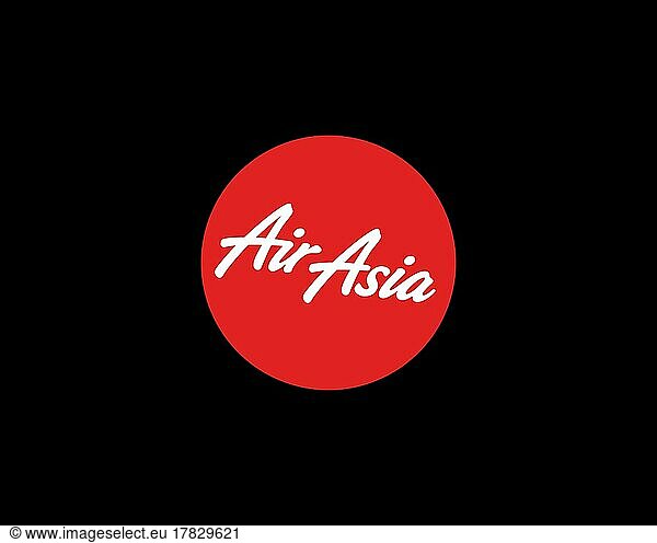 AirAsia Japan  gedrehtes Logo  Schwarzer Hintergrund B