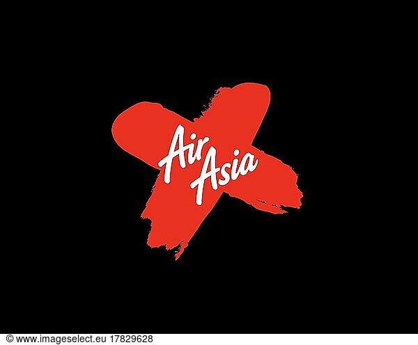 AirAsia X  gedrehtes Logo  Schwarzer Hintergrund