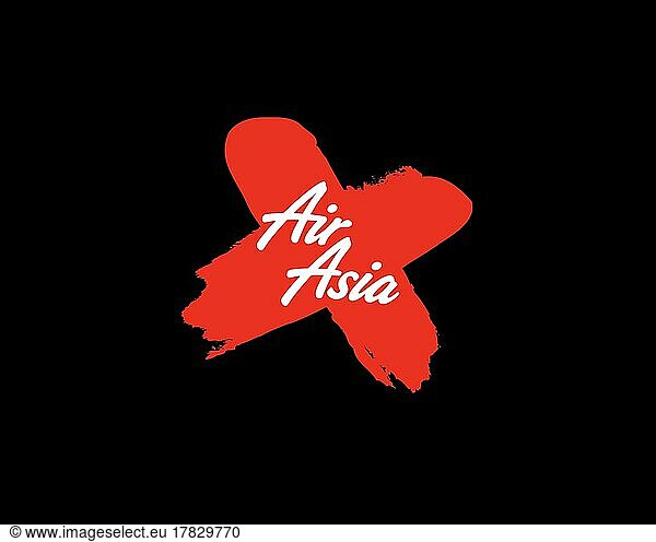 AirAsia X  gedrehtes Logo  Schwarzer Hintergrund B