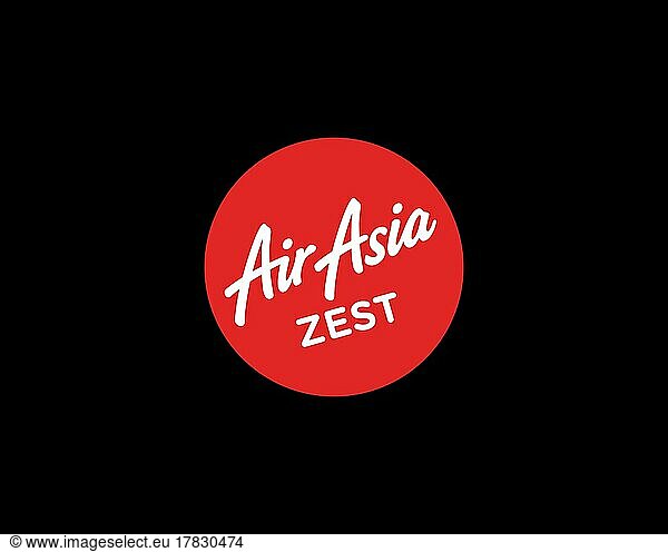 AirAsia Zest  gedrehtes Logo  Schwarzer Hintergrund