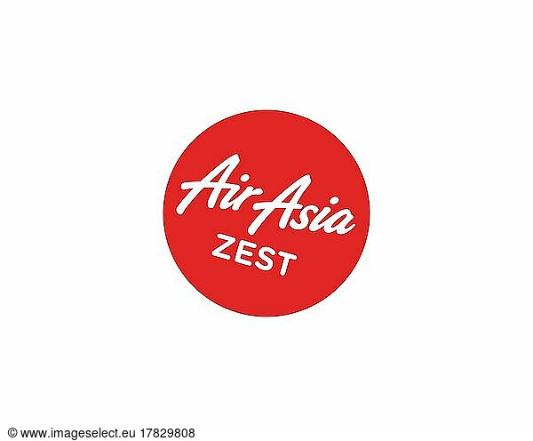 AirAsia Zest  gedrehtes Logo  Weißer Hintergrund B