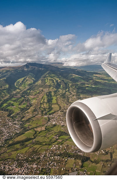 Airplane over Quito  Ecuador