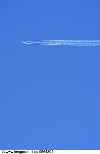 Airplane with Contrail  Germany