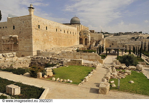 Al-Aksa-Moschee auf dem Tempelberg  Jerusalem  Israel  Naher Osten  Orient