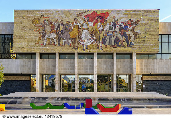 Albania  Tirana  National Museum of History with mosaic