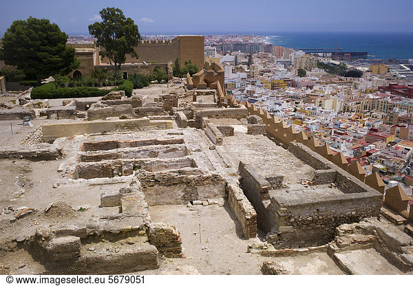 Alcazaba Festung  Almeria  Andalusien  Spanien  Europa