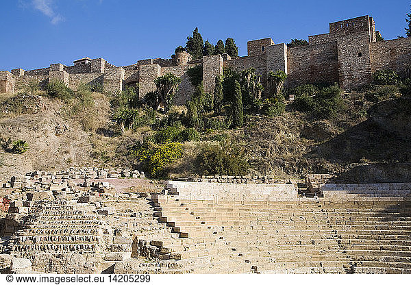 Alcazaba  Malaga  Andalusia  Spain  Europe