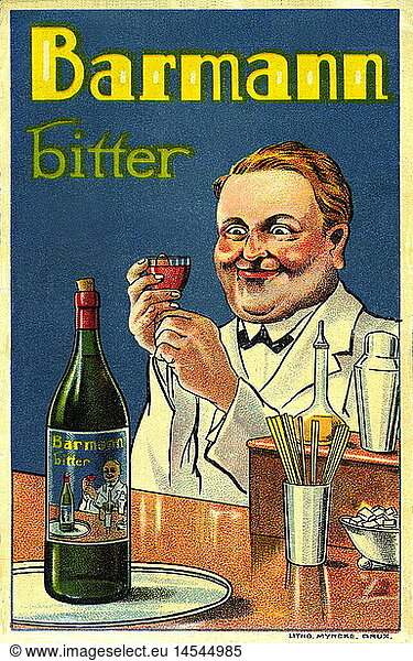 alcohol  liquors  advertising for Barmann bitter  Germany  circa 1930