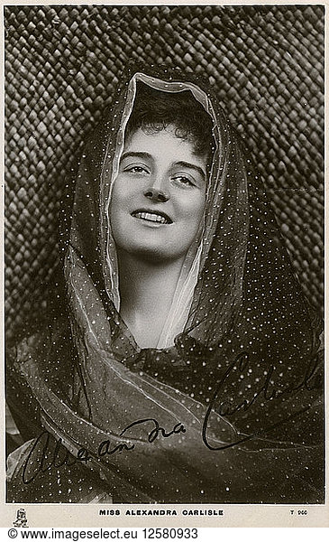 Alexandra Carlisle  British actress  c1900s-c1910s. Artist: Tuck and Sons