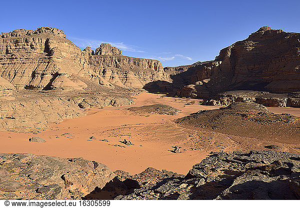 Algerien  Sahara  Nationalpark Tassili N'Ajjer  Schlucht von Tiseteka