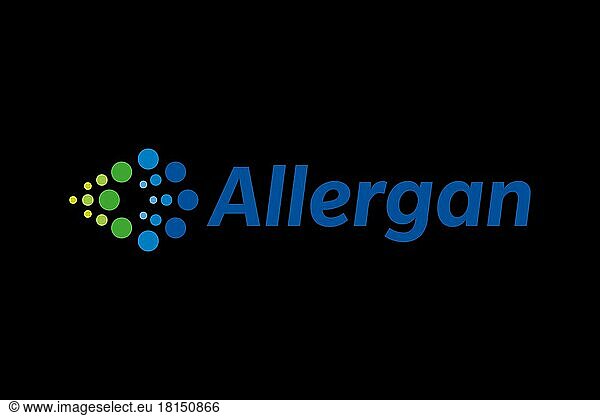 Allergan  Logo  Black background