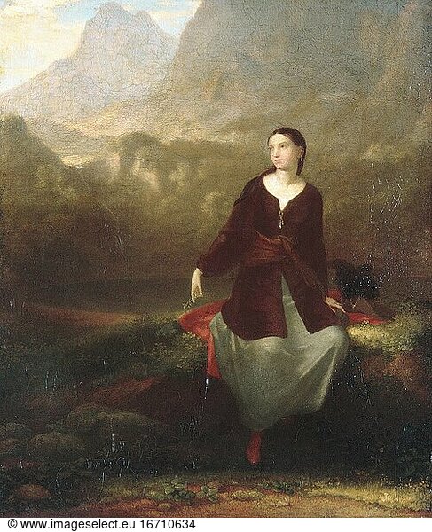 Allston  Washington; 1779–1843. The Spanish Girl in Reverie. Painting  1831. Oil on canvas  76.2 × 63.5 cm.
Inv. No. 01.7.2
New York  Metropolitan Museum of Art.