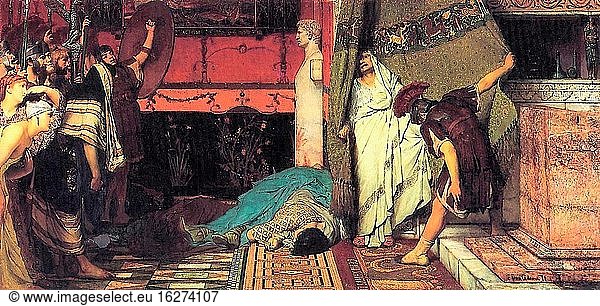 Alma-Tadema Lawrence - ein römischer Kaiser Ad41 1 - Britische Schule - 19. Jahrhundert.