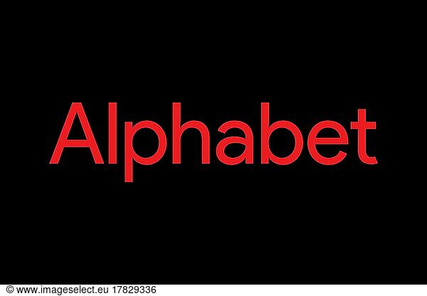 Alphabet Inc. Logo  Schwarzer Hintergrund