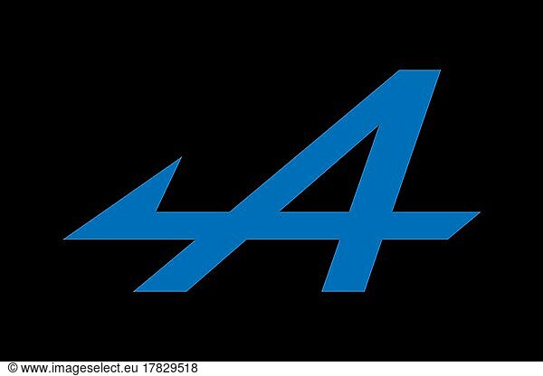 Alpine automobile  Logo  Black background