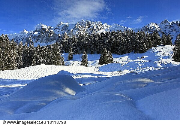 Alpstein massif  Appenzell  Switzerland  Europe