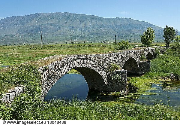 Alte Brücke bei Grapsh  SH4  Br?cke  Albanien  Europa