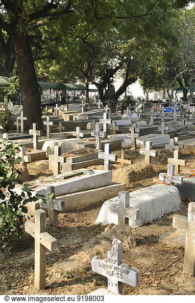 Alter christlicher Friedhof  bei Paharganj  Neu-Delhi  Delhi  Indien