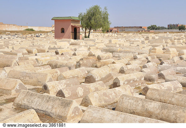 Alter Judenfriedhof in Marrakesch,  Marokko,  Afrika