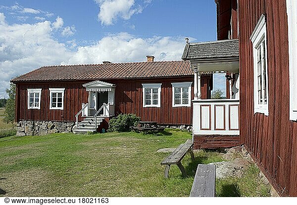 Altes Bauernhaus von Halsinge  Kulturerbe-Museum  Lokagarden  Alfta  Halsingland  Norrland  Schweden  August  Europa