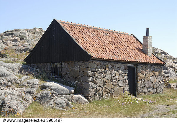 Altes Steinhaus in der alten Festung Christiansoe Dänemark Europa
