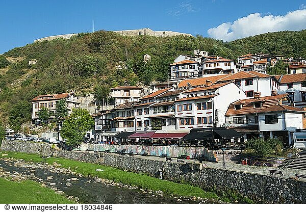Altstadt  Fluss Bistrica  Festung  Prizren  Republik Kosovo  Balkan