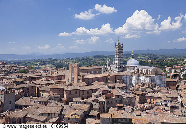 Altstadt mit Dom Santa Maria Assunta  UNESCO Weltkulturerbe  Siena  Toskana  Italien  Europa