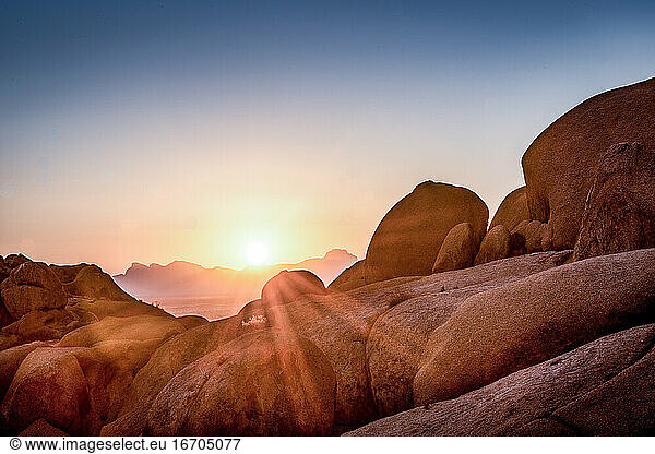 am frühen Morgen in Namibia