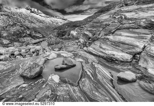 Am Gletscherschliff des Schlatenkees  Schlatenkees Gletscher  Nationalpark Hohe Tauern  Osttirol  ÷sterreich  Europa