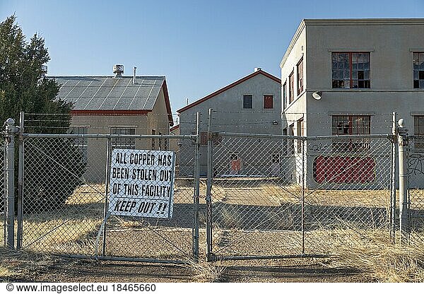 Amarillo  Texas  A sign warns against trespassing at the historic helium plant  source of nearly all the worlds helium until World War II. The plant operated until the 1990s when the government decided to privatize the U.S. helium industry
