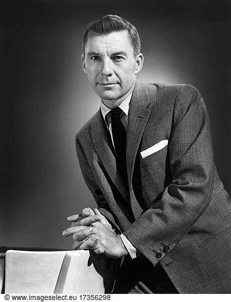 American Actor David Wayne  Half-Length Publicity Portrait  Loew's Inc.  1955