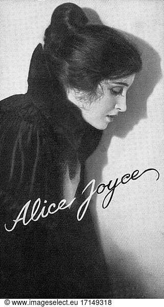American Actress Alice Joyce  Head and Shoulders Publicity Portrait  1920's