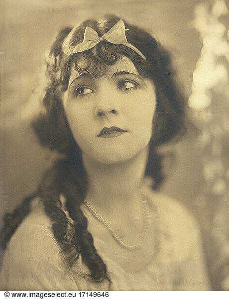 American Actress Julanne Johnston  Head and Shoulders Publicity Portrait  early 1920's