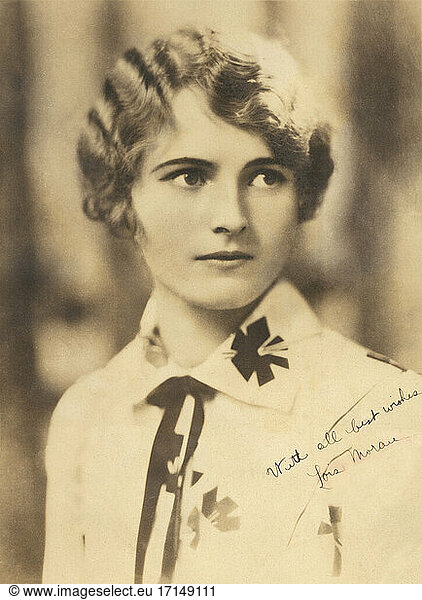 American Actress Lois Moran (1909-1990)  Head and Shoulders Publicity Portrait  1920's
