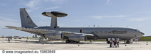 American air radar aircraft at Luqa airfield in Malta