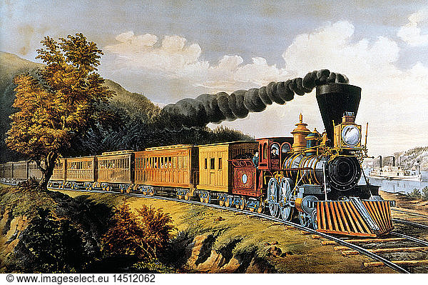 American Express Train  Currier & Ives  1864