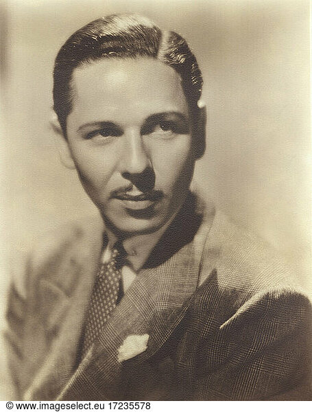 American Film Actor Roger Pryor  Head and Shoulders Publicity Portrait  1930's