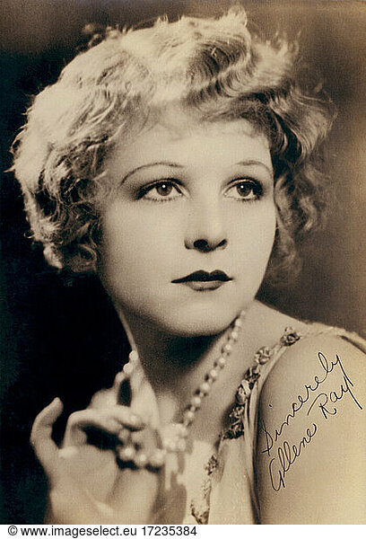 American Film Actress Allene Ray  Head and Shoulders Publicity Portrait  1920's