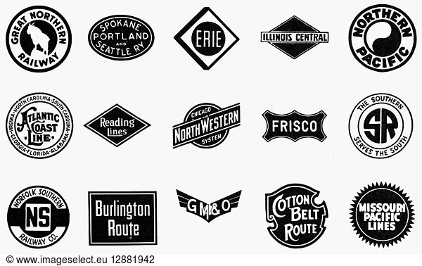 AMERICAN RAILROADS. Various logos of American railroads. AMERICAN ...