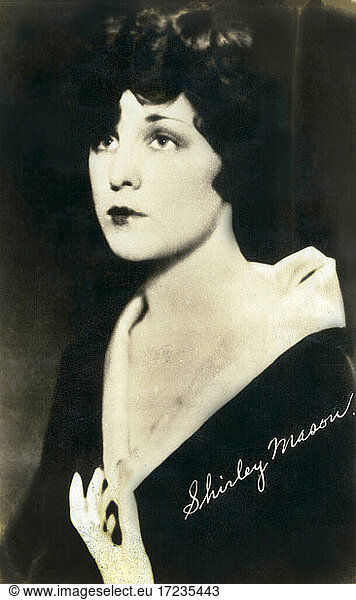American Silent Film Actress Shirley  Mason  Head and Shoulders Publicity Portrait  1920's