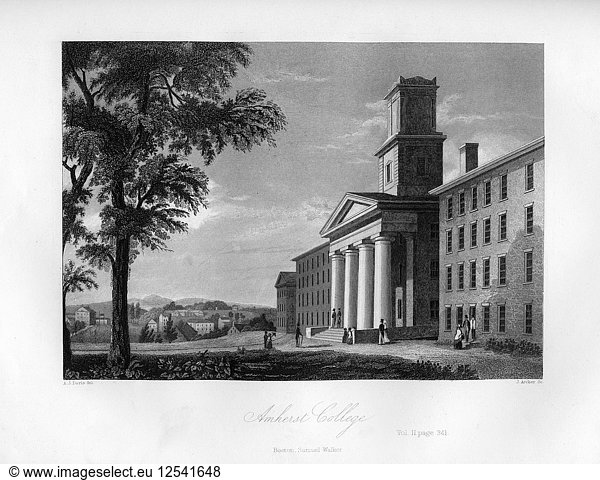 Amherst College  Massachusetts  1855.Artist: J Archer
